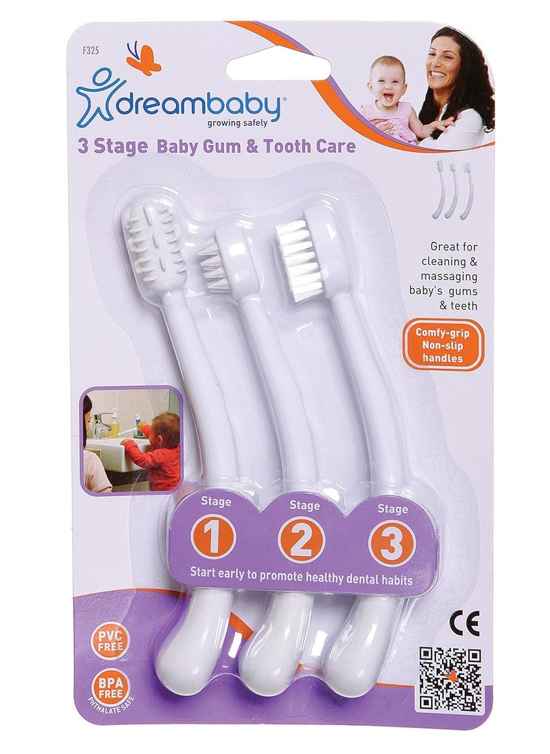 Dreambaby Toothbrush Set 3 Stage, White - pzsku/Z872D0DDE00FC0AFD59E8Z/45/_/1734960272/2464bac6-716f-4829-b88b-d93c517deace