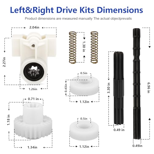 ALOCS 360289 Left Drive Kit & 360290 Right Drive Kit Pool Cleaner Bearings Tune Up Kit for Pentair Kreepy Krauly Rebel & Kreepy Krauly Warrior Pool Automatic Suction Cleaners/Vacuum Drive Axle Assembly - Image 4