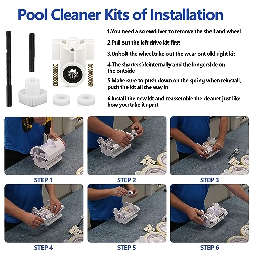 ALOCS 360289 Left Drive Kit & 360290 Right Drive Kit Pool Cleaner Bearings Tune Up Kit for Pentair Kreepy Krauly Rebel & Kreepy Krauly Warrior Pool Automatic Suction Cleaners/Vacuum Drive Axle Assembly - Image 3