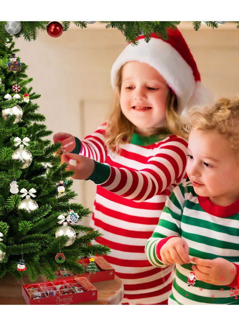 مجموعة زينة عيد الميلاد الزجاجية الصغيرة المكونة من 9 قطع - زينة شجرة عيد الميلاد الصغيرة - رجل ثلج عيد الميلاد وملاك الزنجبيل - مجموعة هدايا شجرة عيد الميلاد الصغيرة - Image 5