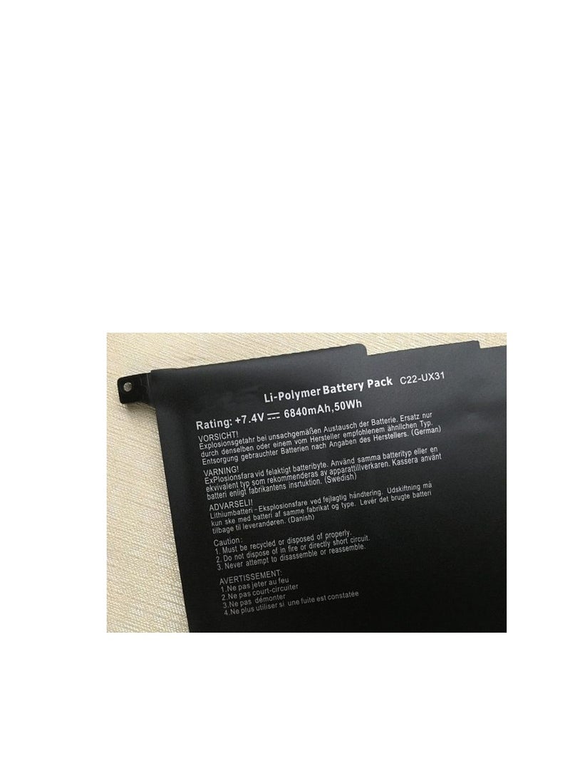Terabyte C21-UX31 C22-UX31 C23-UX31 Laptop Battery Replacement for Asus (Zenbook) UX31A UX31E UX31 UX31A-R4004H UX31E-DH72 UX31KI3517A Ultrabook(7.4V 50Wh) - Image 2