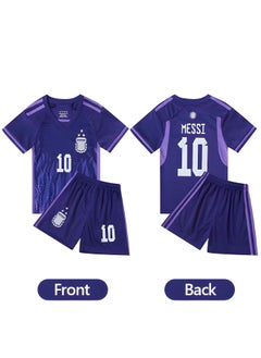 GROIC Messi Jersey #10 Soccer T Shirt and Shorts,Football Jersey for Kids,Football Suits,Football Jersey Set  - Image 3