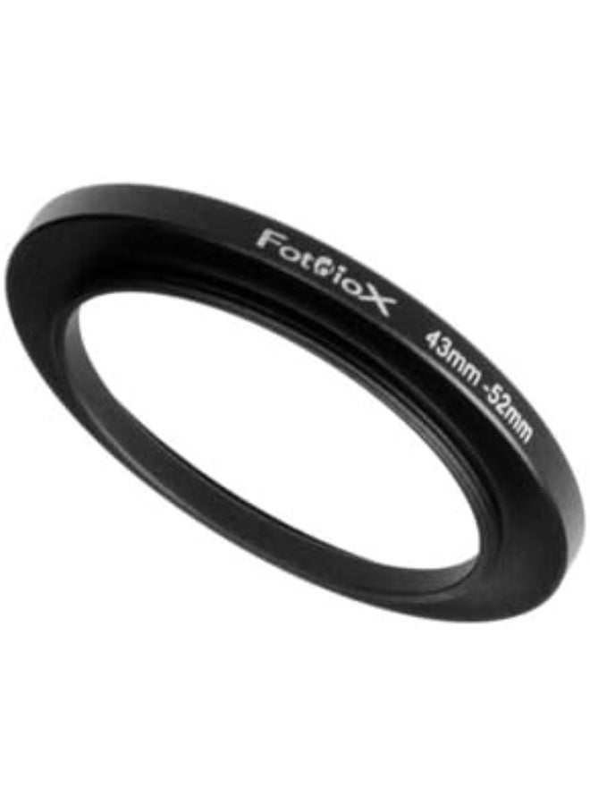 Fotodiox Metal Step Up Ring, Anodized Black Metal 43mm-52mm, 43-52 mm - Image 2
