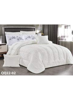 Moon Double quilt set, summer mattress, 6 pieces, medium fixed filling, size 230 x 250 