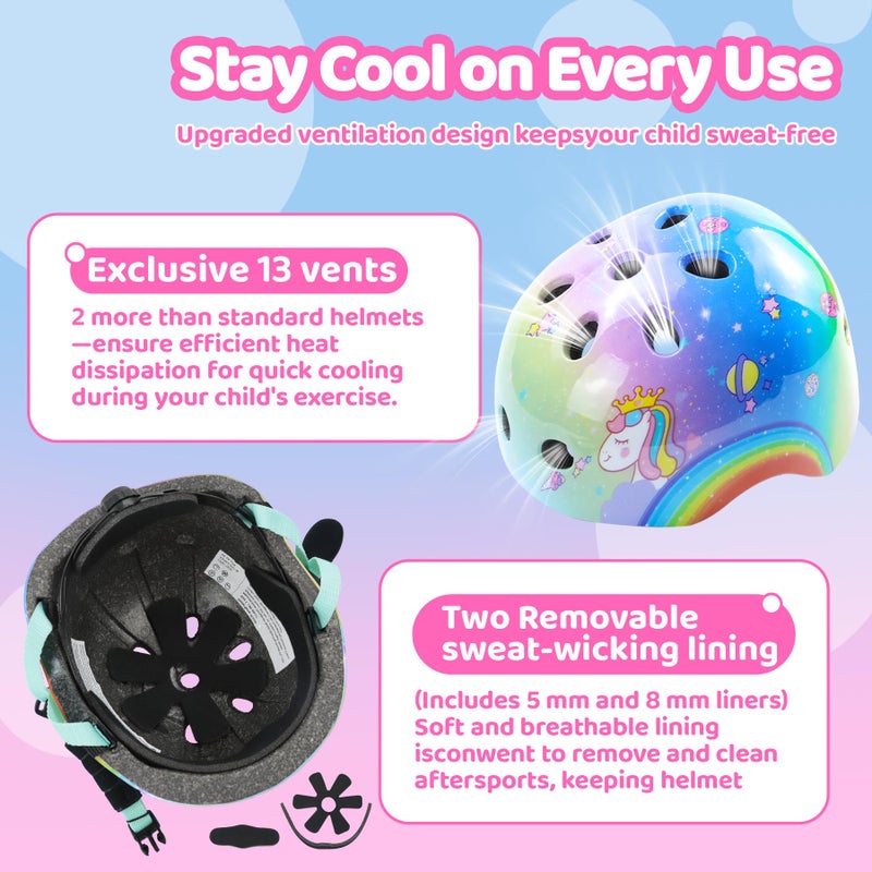 Vvinca Toddler Helmet for 1/2/3/4/5/6/7/8 Years Old, Kids Bike Helmets Ages 3-5/5-8, Kids Children Helmet for Youth Boys and Girls - Image 3