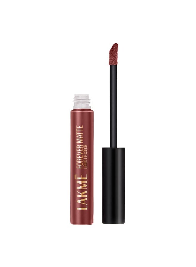 LAKME LAKMÉ Forever Matte Lip Colour, Long-Lasting Liquid Lipstick, Lightweight & Transferproof, Smudgeproof - Nude Dream, 5.6ml - Image 1