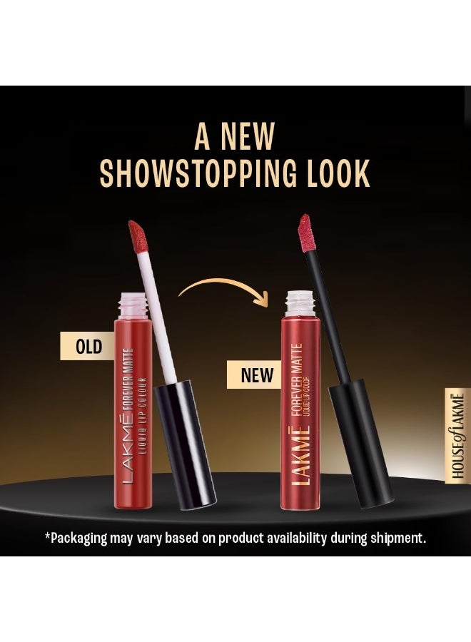 LAKME LAKMÉ Forever Matte Lip Colour, Long-Lasting Liquid Lipstick, Lightweight & Transferproof, Smudgeproof - Nude Dream, 5.6ml - Image 2