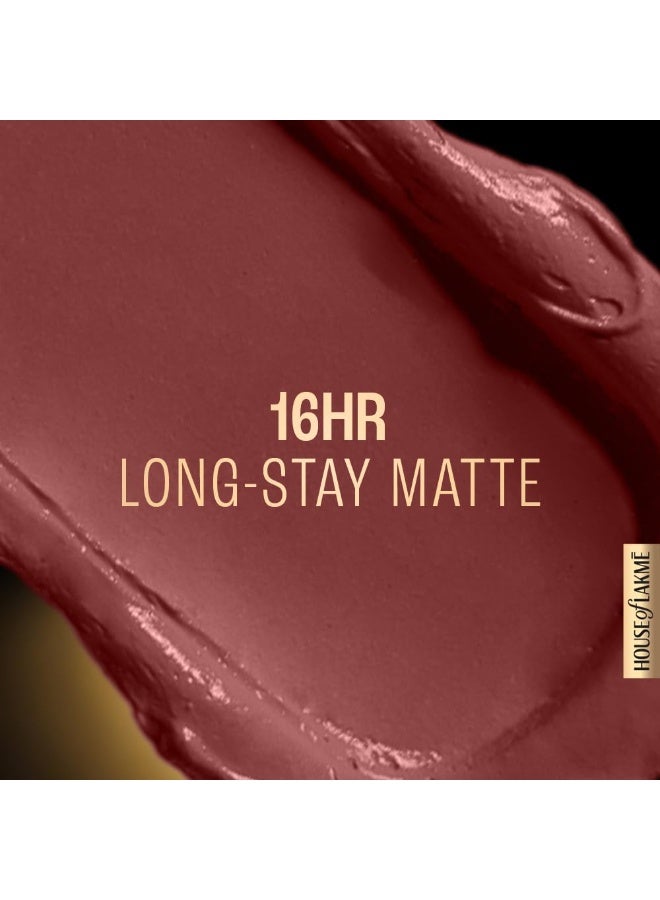 LAKME LAKMÉ Forever Matte Lip Colour, Long-Lasting Liquid Lipstick, Lightweight & Transferproof, Smudgeproof - Nude Dream, 5.6ml - Image 3