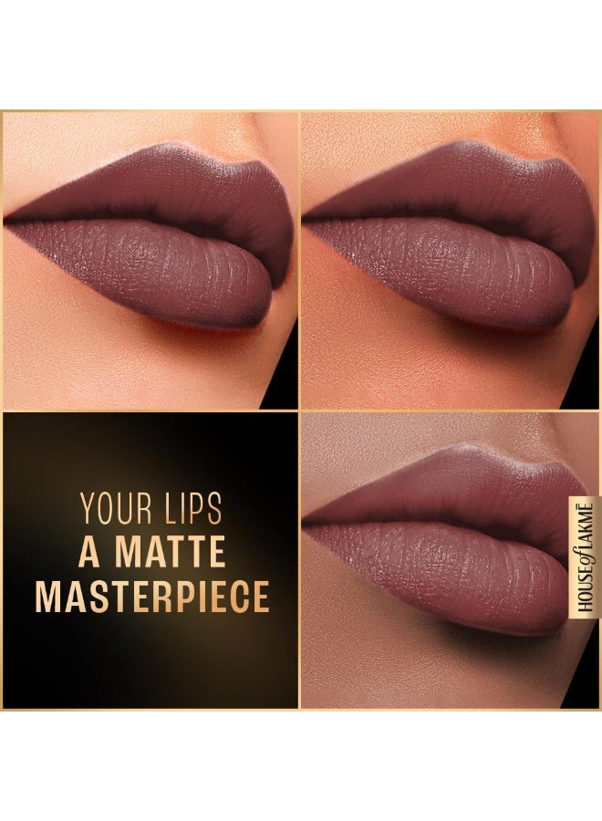 LAKME LAKMÉ Forever Matte Lip Colour, Long-Lasting Liquid Lipstick, Lightweight & Transferproof, Smudgeproof - Nude Dream, 5.6ml - Image 4