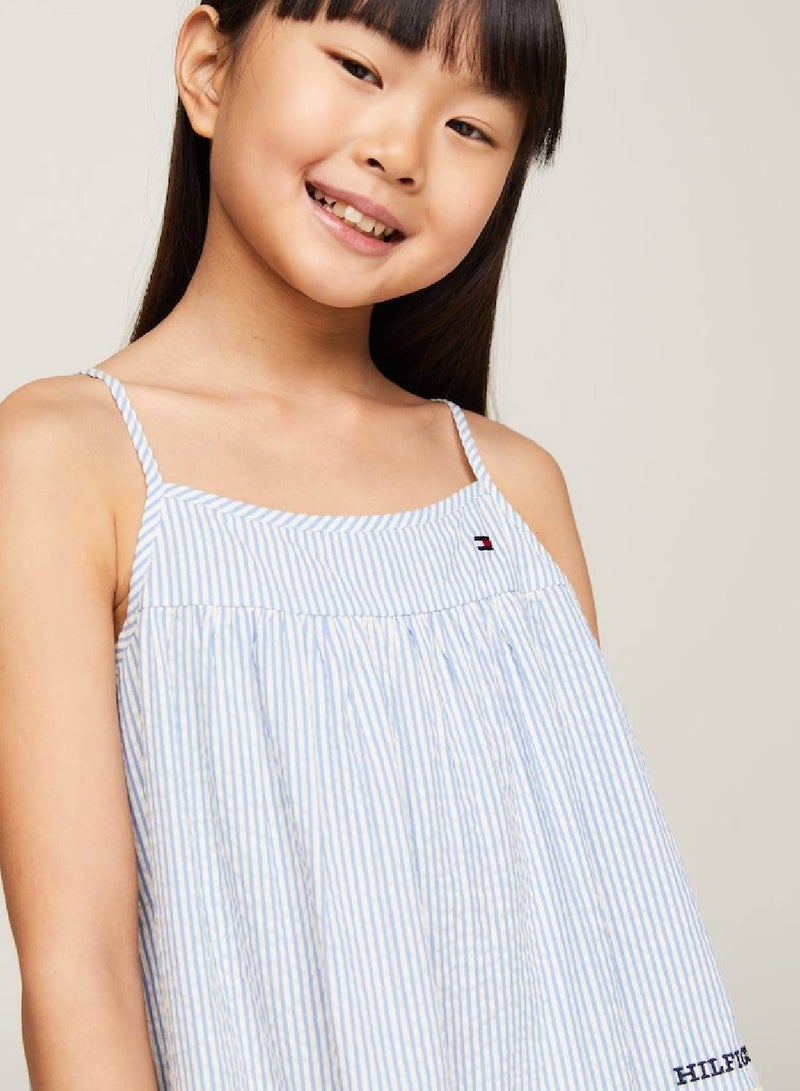 TOMMY HILFIGER Striped Tiered Dress - Image 5