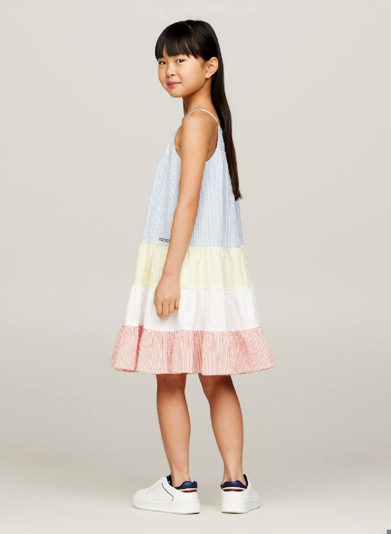 TOMMY HILFIGER Striped Tiered Dress - Image 3
