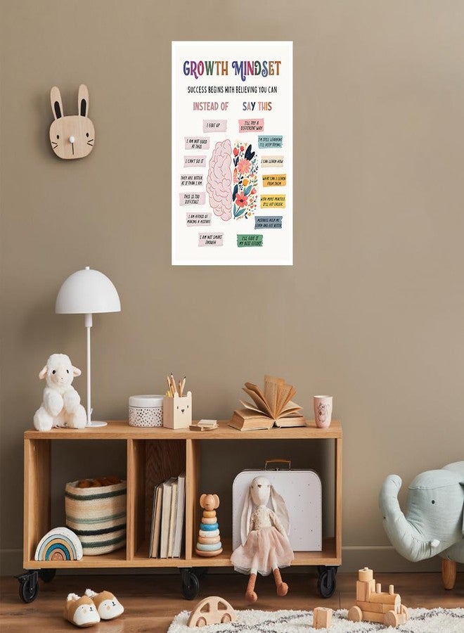 uoyien Growth Mindset Mental Health Posters Classroom Counseling Room Therapy Wall Decor Affirmations Quotes Canvas Wall Art Kids Special Educational Brain Neurodiversity Prints 12x16in Unframed - Image 5