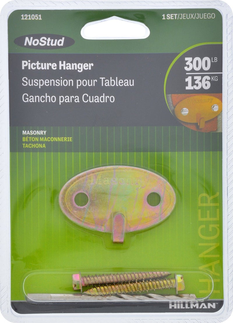 Hillman 121051 No-Stud Masonry Picture Hanger (300lb) - Image 2