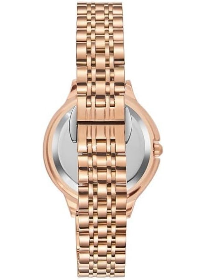 كينيث سكوت ساعة كينيث سكوت نسائية  بحركة بعقارب وسوار ستانلس ستيل - روز جولد - Image 3