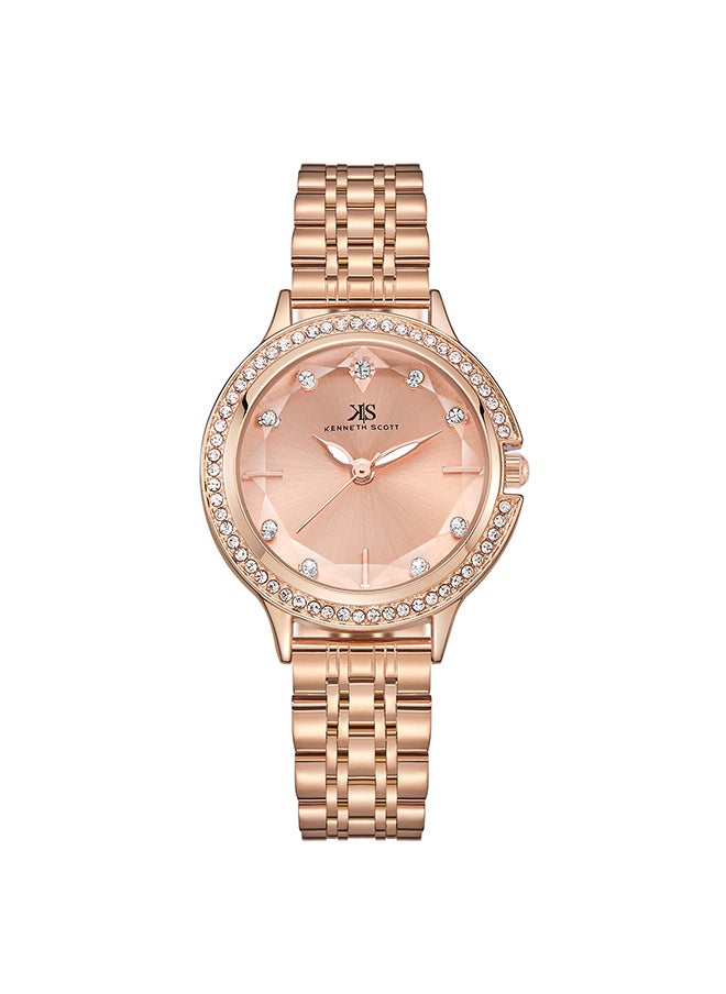 KENNETH SCOTT Kenneth Scott Women's Rose Gold Dial Analog Watch - K23521-RBKK  - Image 1