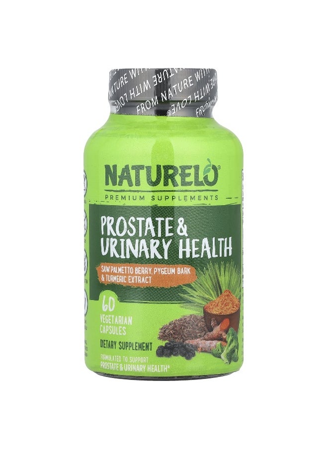 NATURELO NATURELO, Prostate & Urinary Health, 60 Vegetarian Capsules  - Image 1
