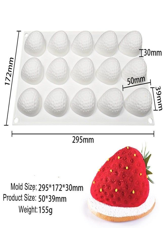 mostsom 3D Strawberry Silicone Gummy Mold 15 Cavity Half Strawberry Maker Chocolate Candy Cookie Mould Kitchen Tools - Image 3