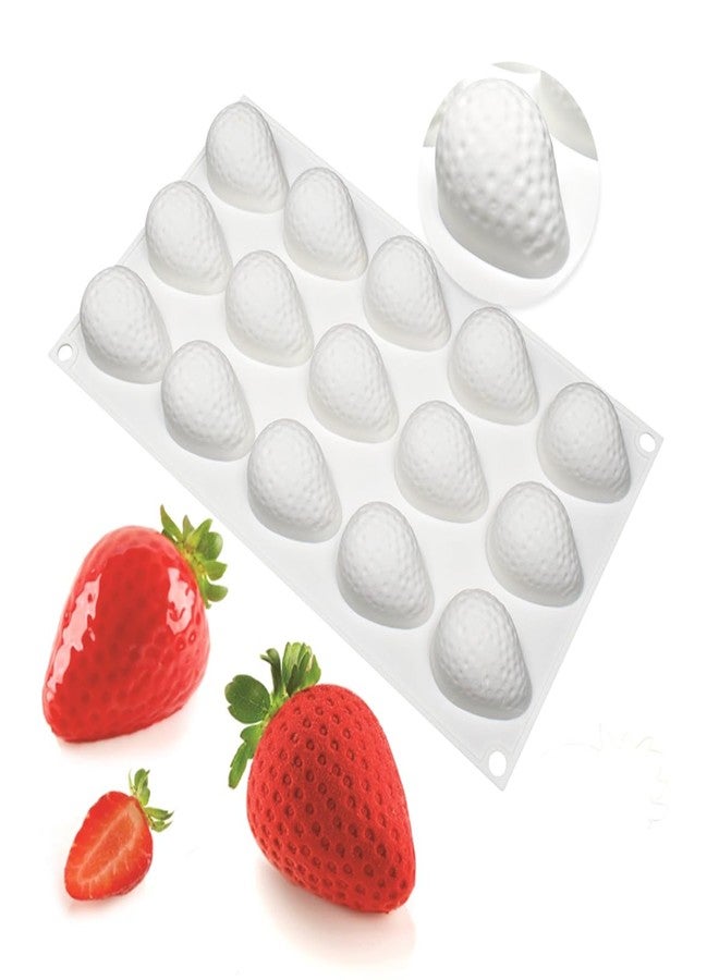 mostsom 3D Strawberry Silicone Gummy Mold 15 Cavity Half Strawberry Maker Chocolate Candy Cookie Mould Kitchen Tools - Image 4