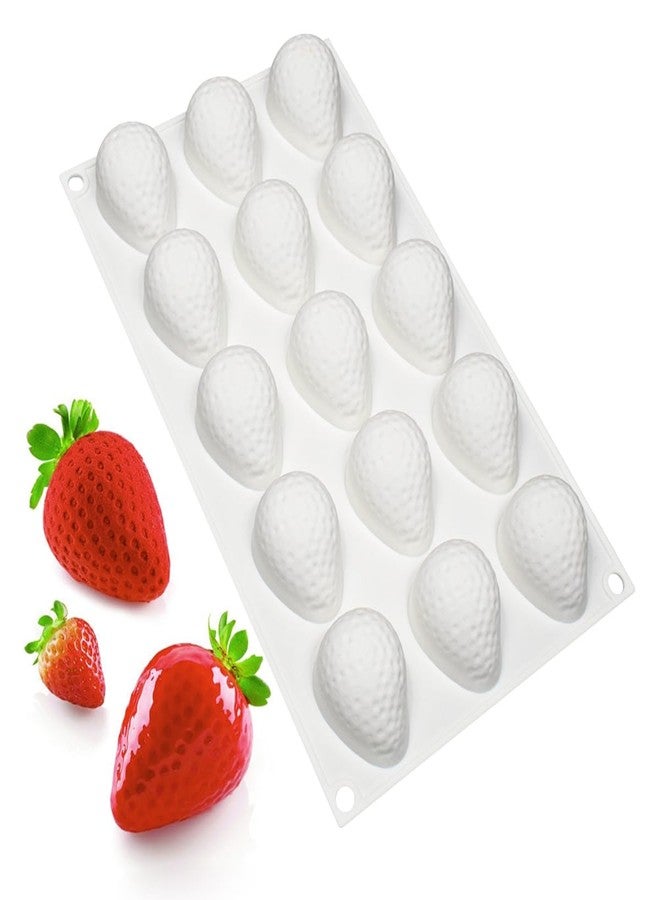 mostsom 3D Strawberry Silicone Gummy Mold 15 Cavity Half Strawberry Maker Chocolate Candy Cookie Mould Kitchen Tools - Image 2