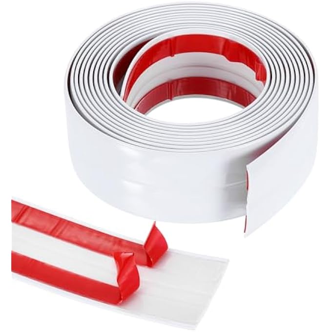 WALL CORNER PROTECTOR TRIM MOLDING, PEEL AND STICK MOLDING TRIM PVC SELF ADHESIVE WALL CORNER GUARDS EDGE PROTECTOR FOR WALL EDGE CORNER, 1.57INCH X 9.8FT WHITE - Image 1