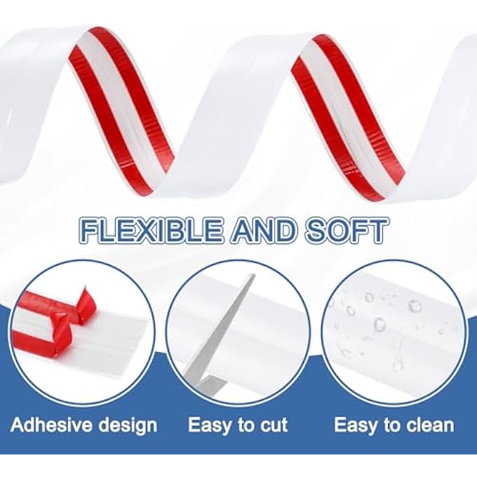 WALL CORNER PROTECTOR TRIM MOLDING, PEEL AND STICK MOLDING TRIM PVC SELF ADHESIVE WALL CORNER GUARDS EDGE PROTECTOR FOR WALL EDGE CORNER, 1.57INCH X 9.8FT WHITE - Image 3