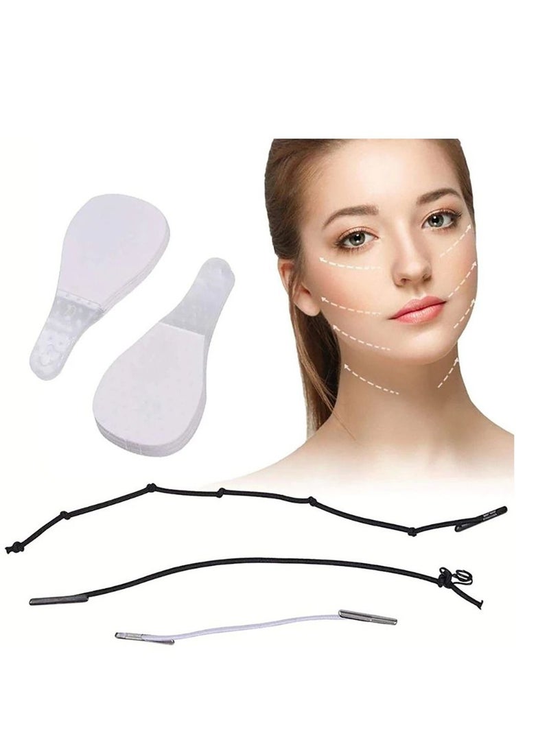 40 ورقة غير مرئية ملصقات شد الوجه رقيقة على شكل V - Image 4