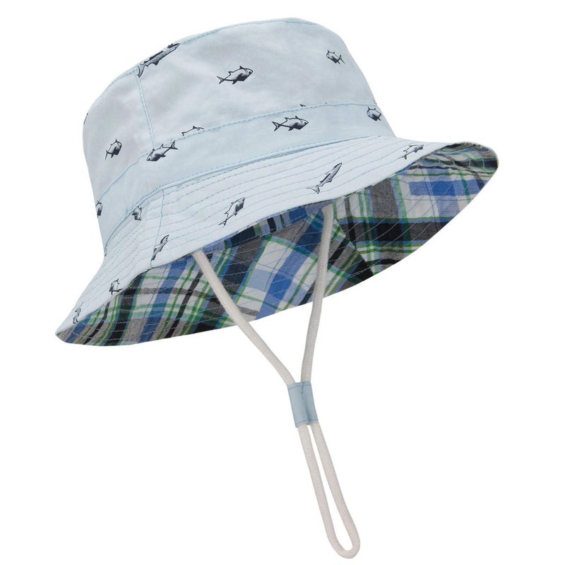 Durio Baby Hat UPF 50+ Sun Protection Boy Summer Cute Kids Toddler Sun Hat Cap Baby Girl Bucket Blue 19.7"(50cm)/12-24 Months - Image 1