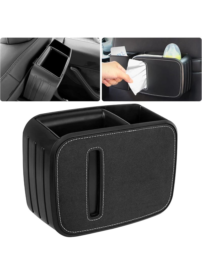 SOLARAE Car Back Seat Organizer, Back Organizer Compatible with Tesla Model 3 2017-2023 and Model Y 2019-2023, Multi-function Storage for Kids, for Travel, and Road Trips (Black) - Image 2