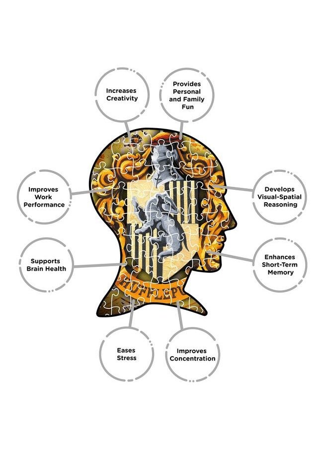 Aquarius - Harry Potter Puzzle Hufflepuff Crest (500 Piece Jigsaw Puzzle) Officially Licensed Harry Potter Merchandise & Collectibles Glare Free Precision Fit Virtually No Puzzle Dust 14X19In - Image 1