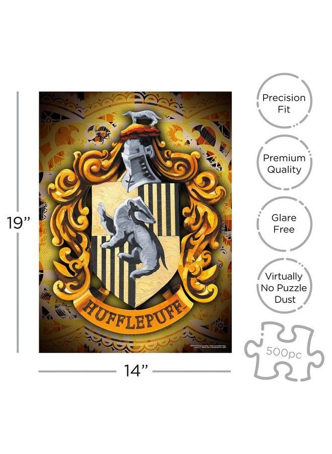 Aquarius Harry Potter Puzzle Hufflepuff Crest (500 Piece Jigsaw Puzzle) Officially Licensed Harry Potter Merchandise & Collectibles Glare Free Precision Fit Virtually No Puzzle Dust 14X19In  - Image 3
