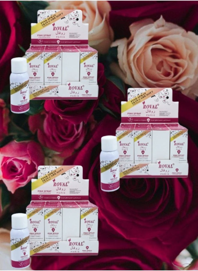 ROVAL 3 Pieces Pink Spray Hyaluronic Acid Vitamin C And Vitamin E 100ML  - Image 1