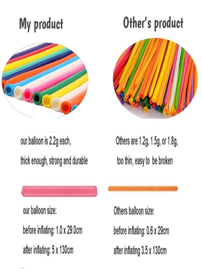 R.S Long Twisting Balloon Multicolour (50 Piece + 1 Free Pump) - Rubber - Image 3