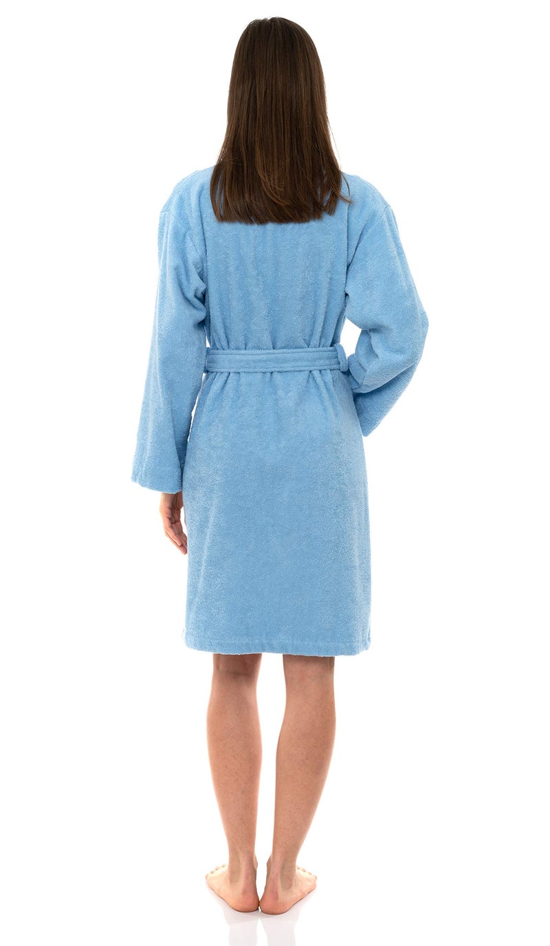TowelSelections Women’s Robe, 100% Cotton Short Terry Shawl Bathrobe XX-Large Angel Falls - Image 2