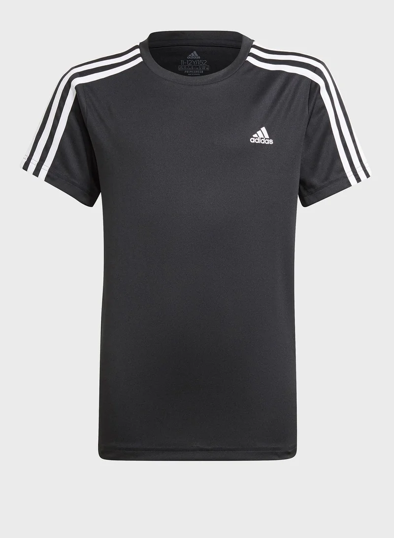 Adidas Youth 3-Stripes Logo T-Shirt