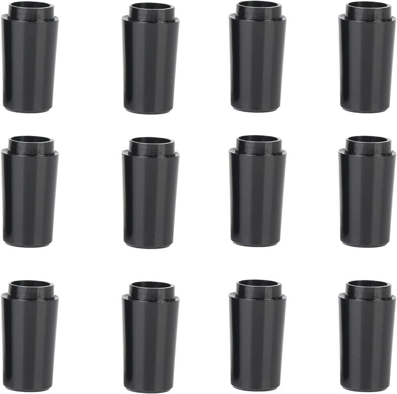 12 Pieces Solid Black Flat Golf Iron Ferrules for Tapered 0.355 Shaft and 0.370 Shaft 0.500/0.750/1.000 Height Optiona