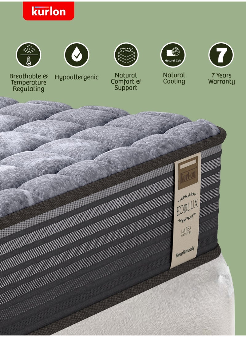 Kurlon Kurlon Ecolux Mattress | 3-Zone Natural latex Mattress | Medium-to-Firm Support | Rubberized Coir | Firm Support for the back| Twin Size Mattress | 200Lx120Wx25H Cms  - Image 5