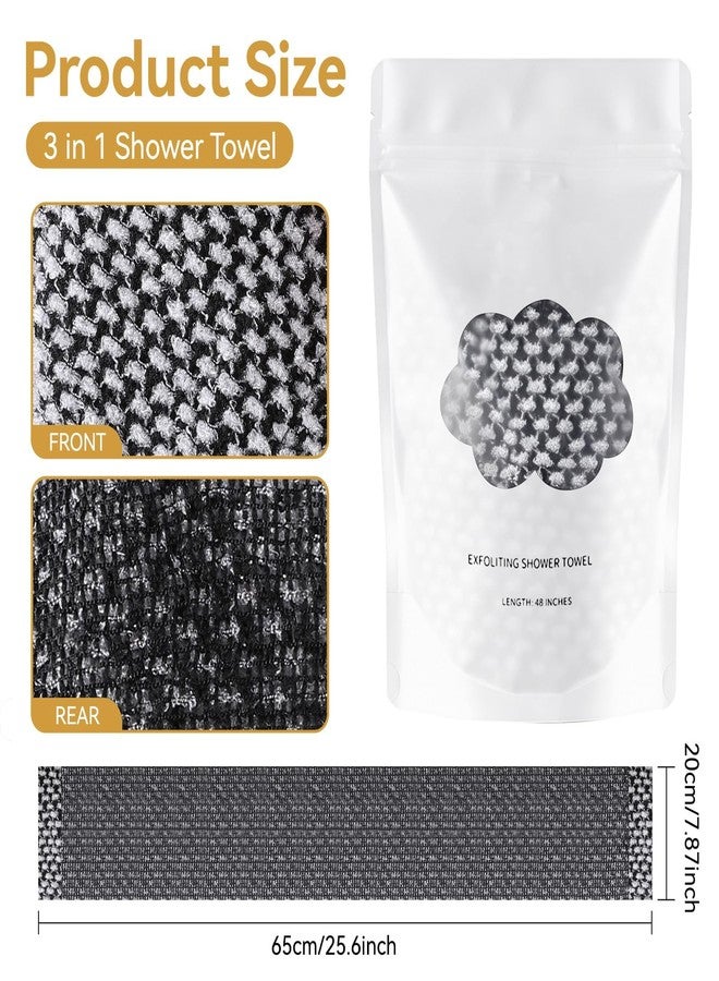 YILEST Blissal Exfoliating Shower Towel, 2-in-1 Dual-Sided Body Scrubber for Smooth Skin - Premium Face & Body Washcloth for All Skin Types - Image 2
