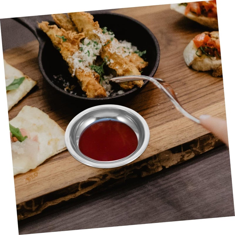 5 Thickened Disc Round Tray Chips And Dip Serving Dish Sauce Plate Soy Dipping Dishes - Image 5