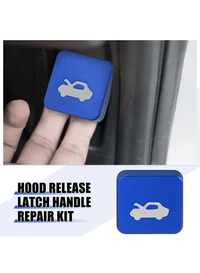 A ABSOPRO ABSOPRO Aluminum Alloy Blue Hood Latch Release Handle Repair Kit for Honda Civic 1996-2011, CR-V 1997-2006, Element 2003-2011, Ridgeline 2006-2014 - Image 2