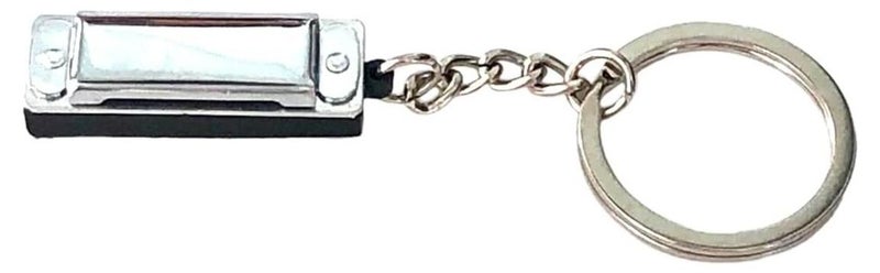 Small harmonica keychain ring