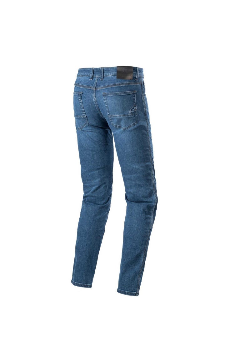 Alpinestars Radon Relaxed Fit Denim Motorcycle Riding Pants Rinse Blue - Image 1