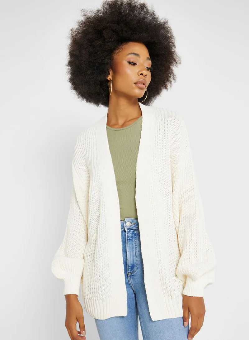 NEW LOOK Balloon Sleeve Front Open Cardigan