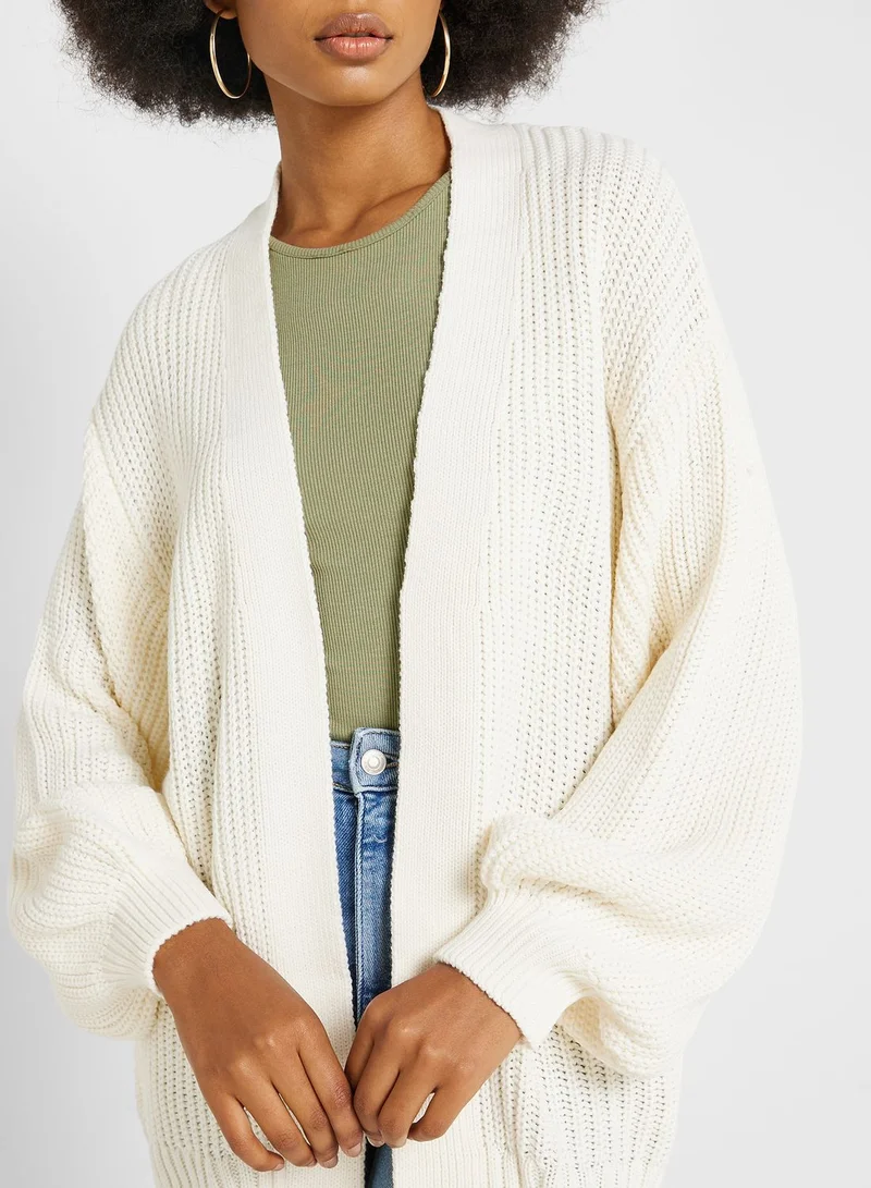 NEW LOOK Balloon Sleeve Front Open Cardigan