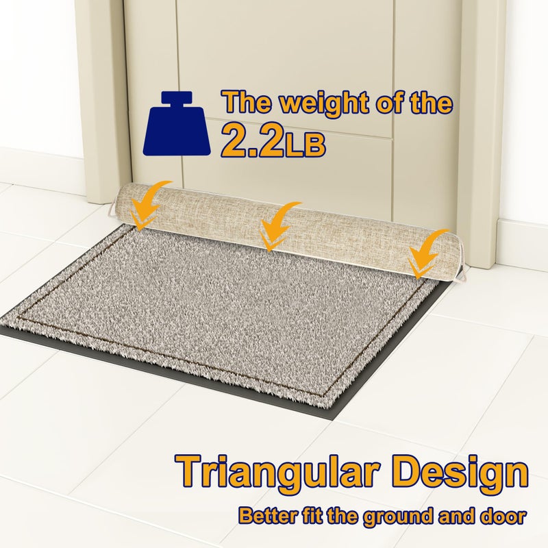 NABOWAN 38" Weighted Under Door Draft Stopper -Triangular Door Draft Blocker with Hook Loops for Easy Install, Save Energy, Home Room Essentials - Image 4