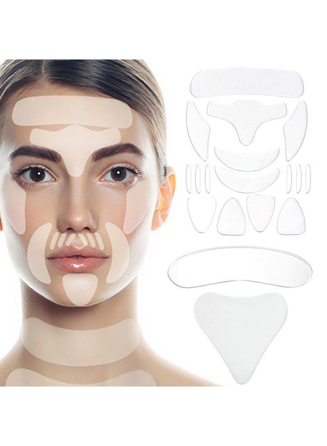 VolksRose Face & Forehead Wrinkle Patches, Reusable Silicone Patches for under Eye, Neck,Chest, Forehead & Nasolabial Areas - Overnight Anti-wrinkle Face Tape Mask, Smile Line Remover Pads - Image 1