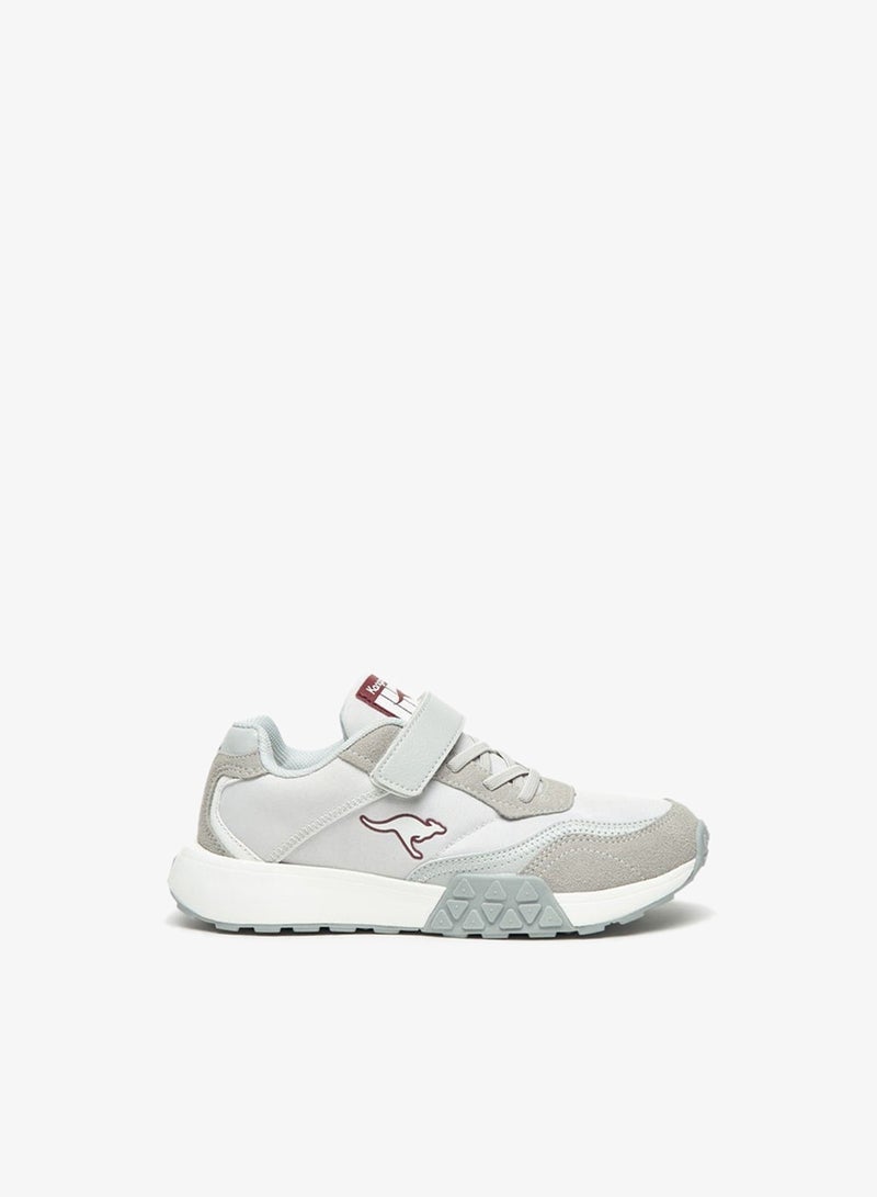 kangaROOS Boys' Logo Embossed Walking Shoes with Hook and Loop Closure - Image 1