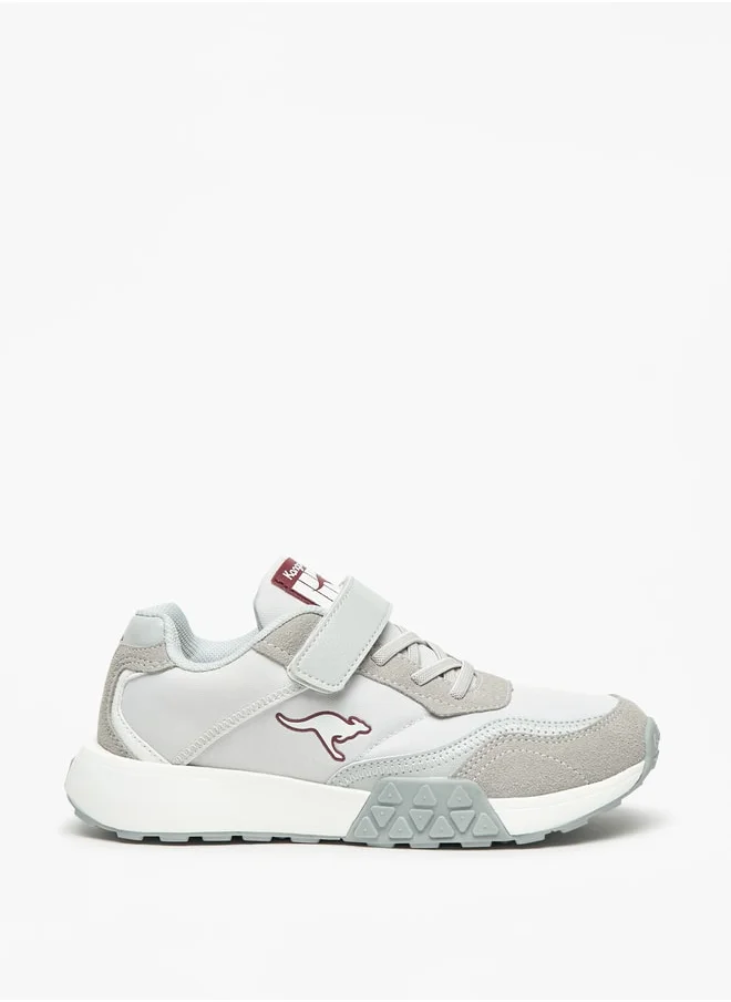كانغاروس Boys' Logo Embossed Walking Shoes with Hook and Loop Closure