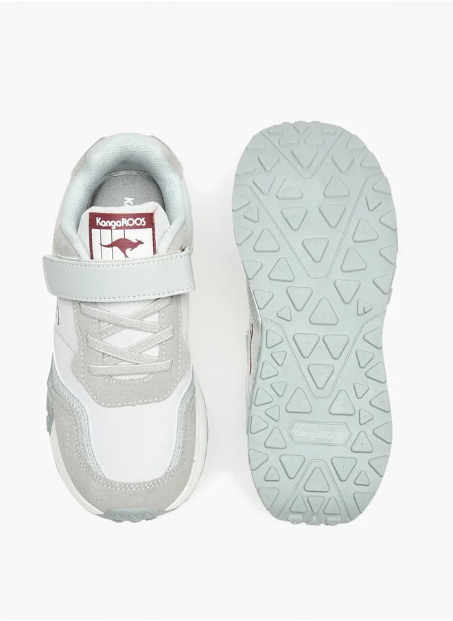 كانغاروس Boys' Logo Embossed Walking Shoes with Hook and Loop Closure