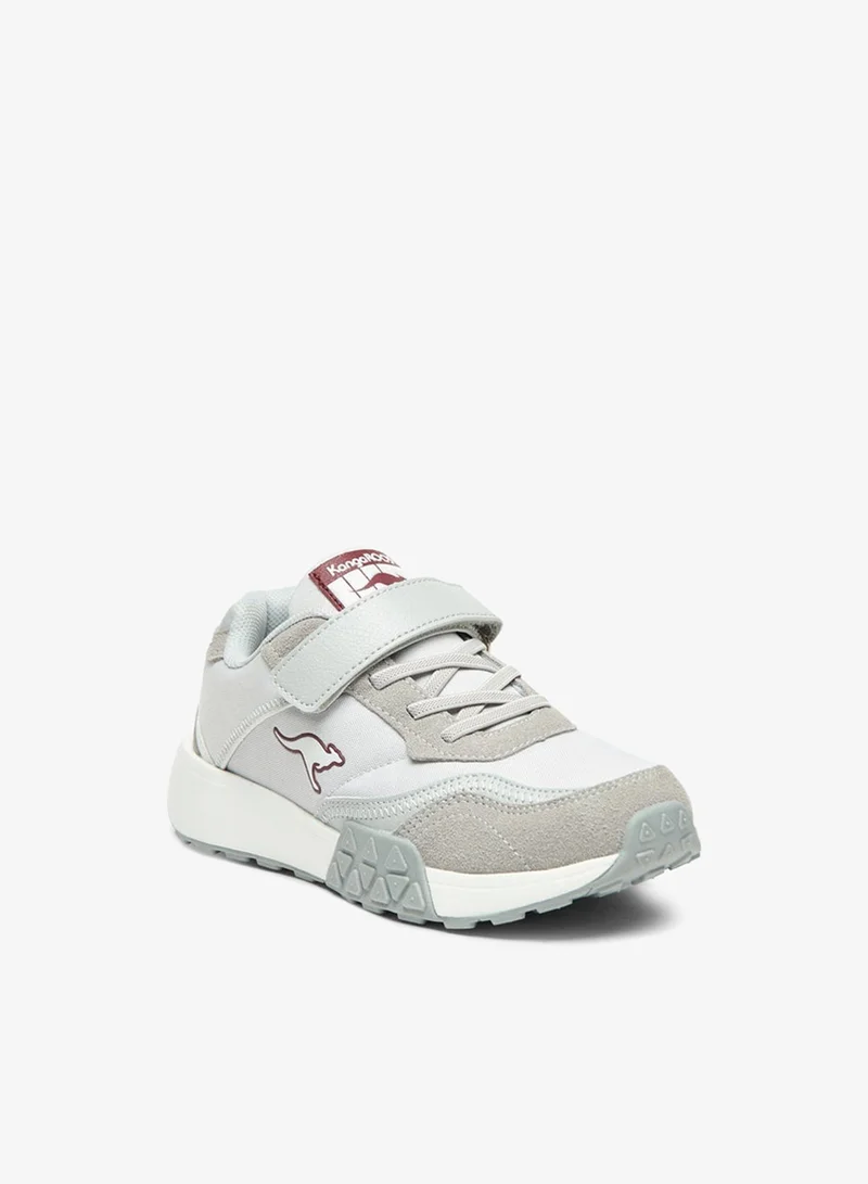 kangaROOS GREY Boys' Logo Embossed Walking Shoes with Hook and Loop Closure for Men | Best Price UAE