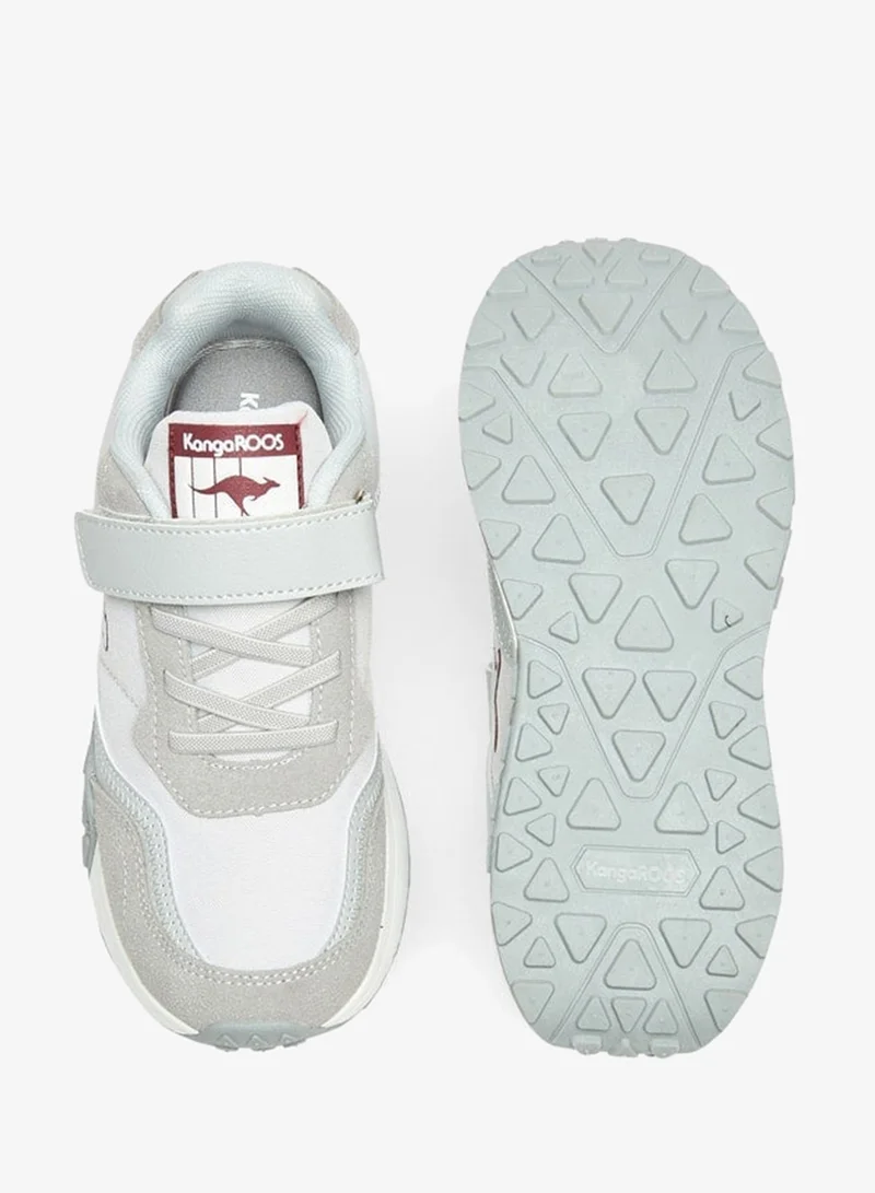 kangaROOS GREY Boys' Logo Embossed Walking Shoes with Hook and Loop Closure for Men | Best Price UAE